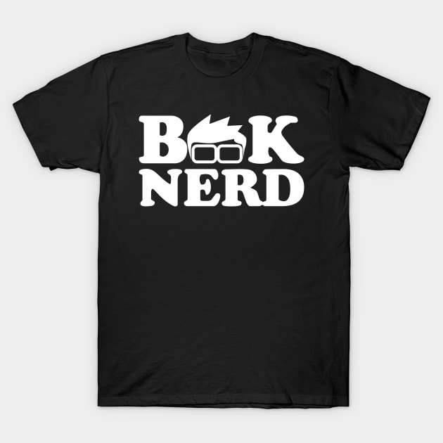 Book nerd with glasses T-Shirt by All About Nerds